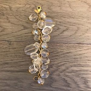 Clear beaded statement bracelet